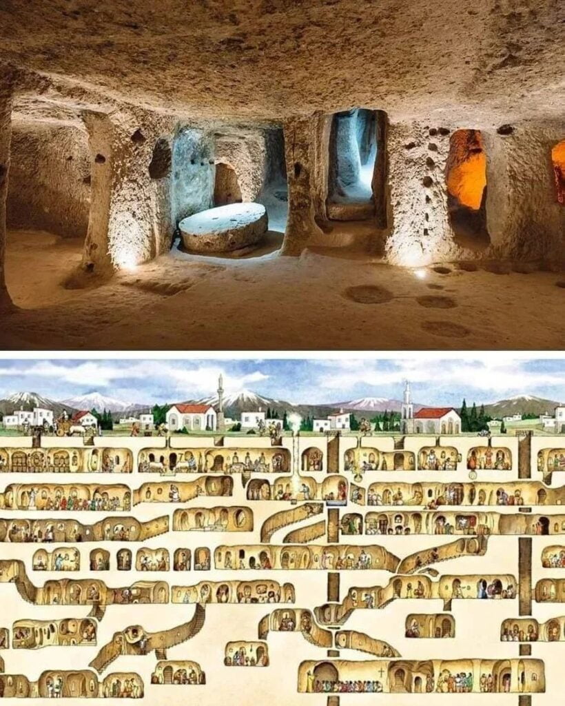 Derinkuyu is a fascinating and mysterious underground city located in the Cappadocia 