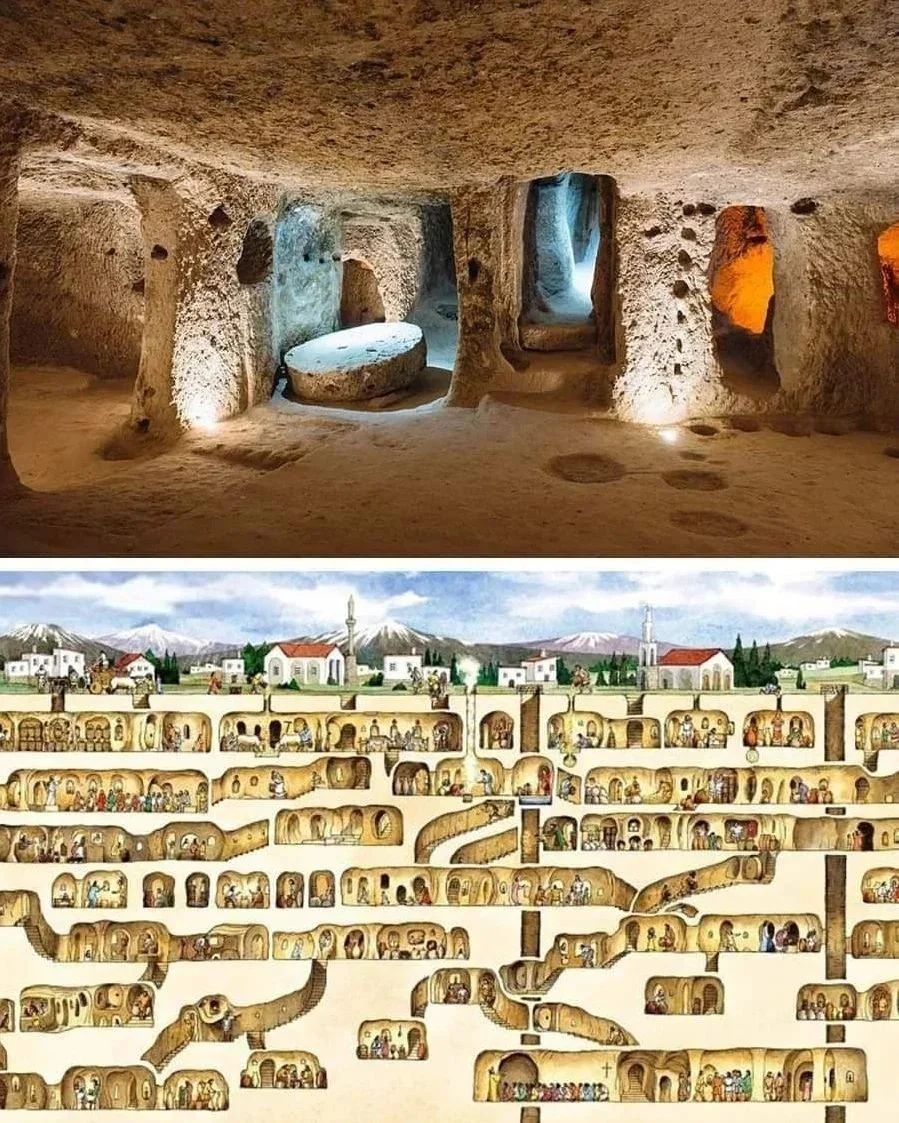 Derinkuyu is a fascinating and mysterious underground city located in the Cappadocia